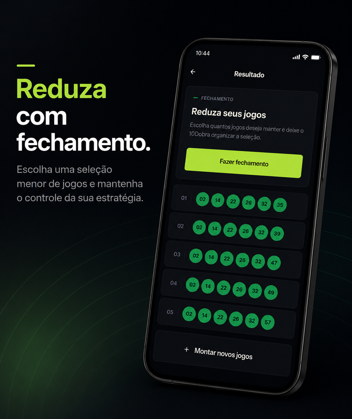 Fechamento de jogos no 10Dobra Loterias