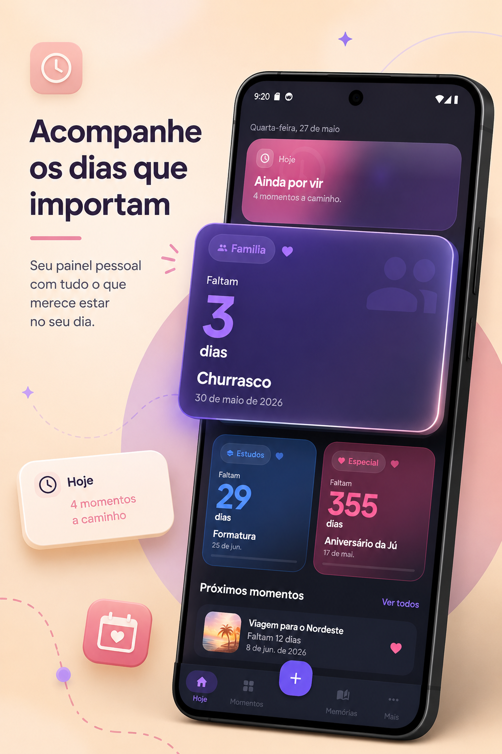 Tela Hoje do Quantos Dias