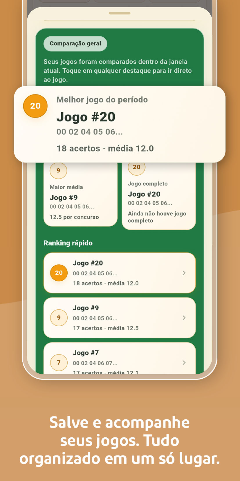 Comparação de jogos salvos no Visão Lotomania